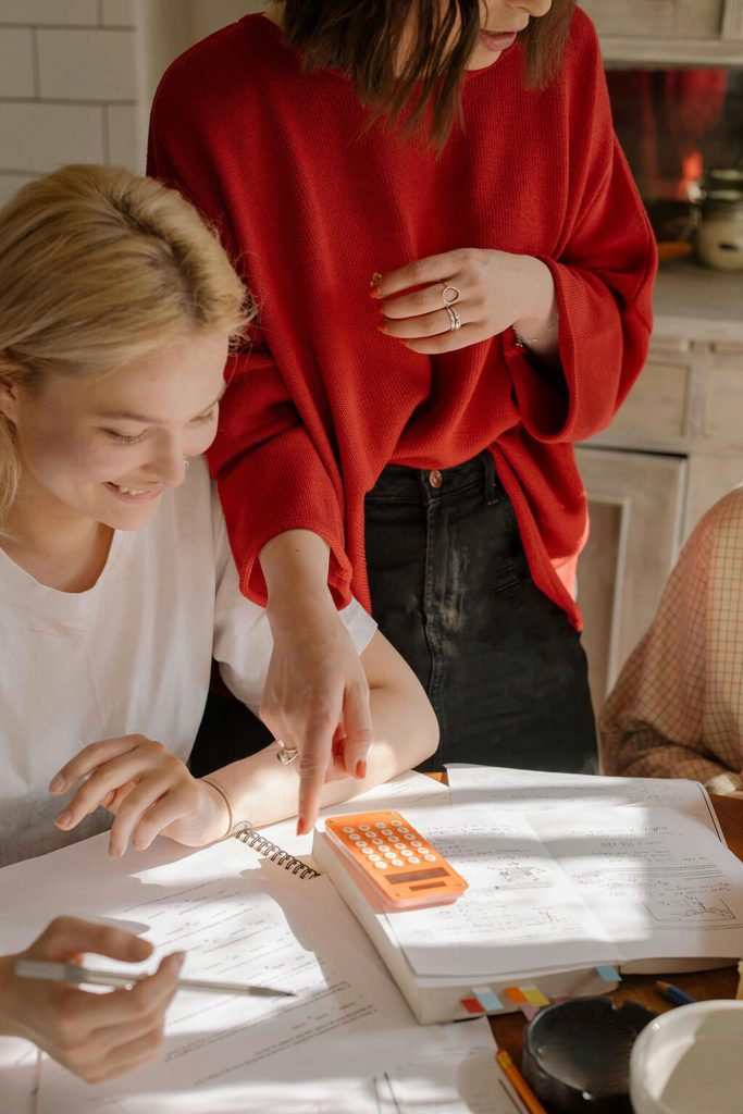 Parent helping student prepare for career, college planning, finding jobs